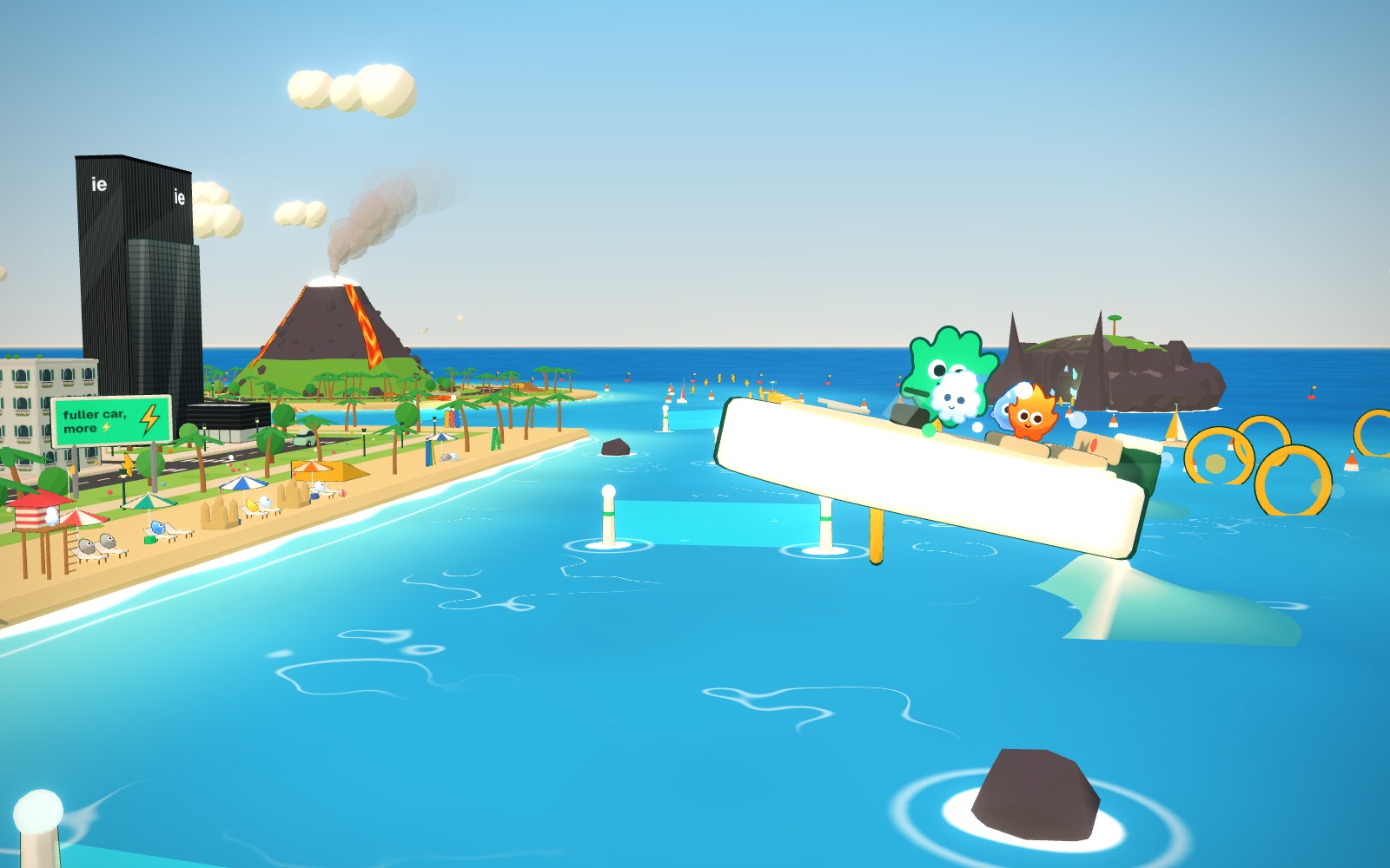 naiss island: the boat flies off a wave